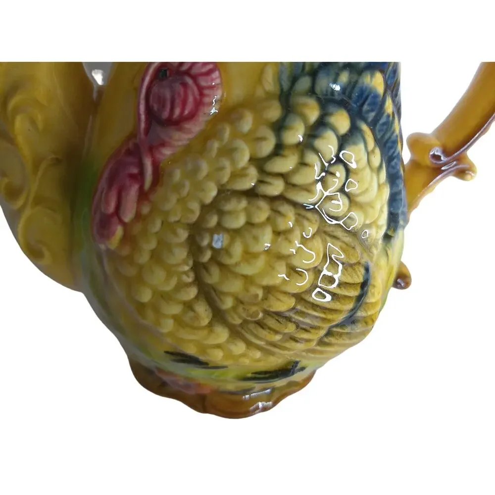 Vtg Napco Thanksgiving Turkey Coffee Pot Set Japan Harvest Ceramic Mugs Creamer
